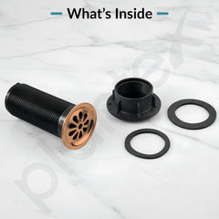 Plantex Brass with Nylon 4 inch Full Thread Waste Coupling for Wash Basin/Coupling for Sink - Pack of 1 (BH-1116, Rose Gold)-6