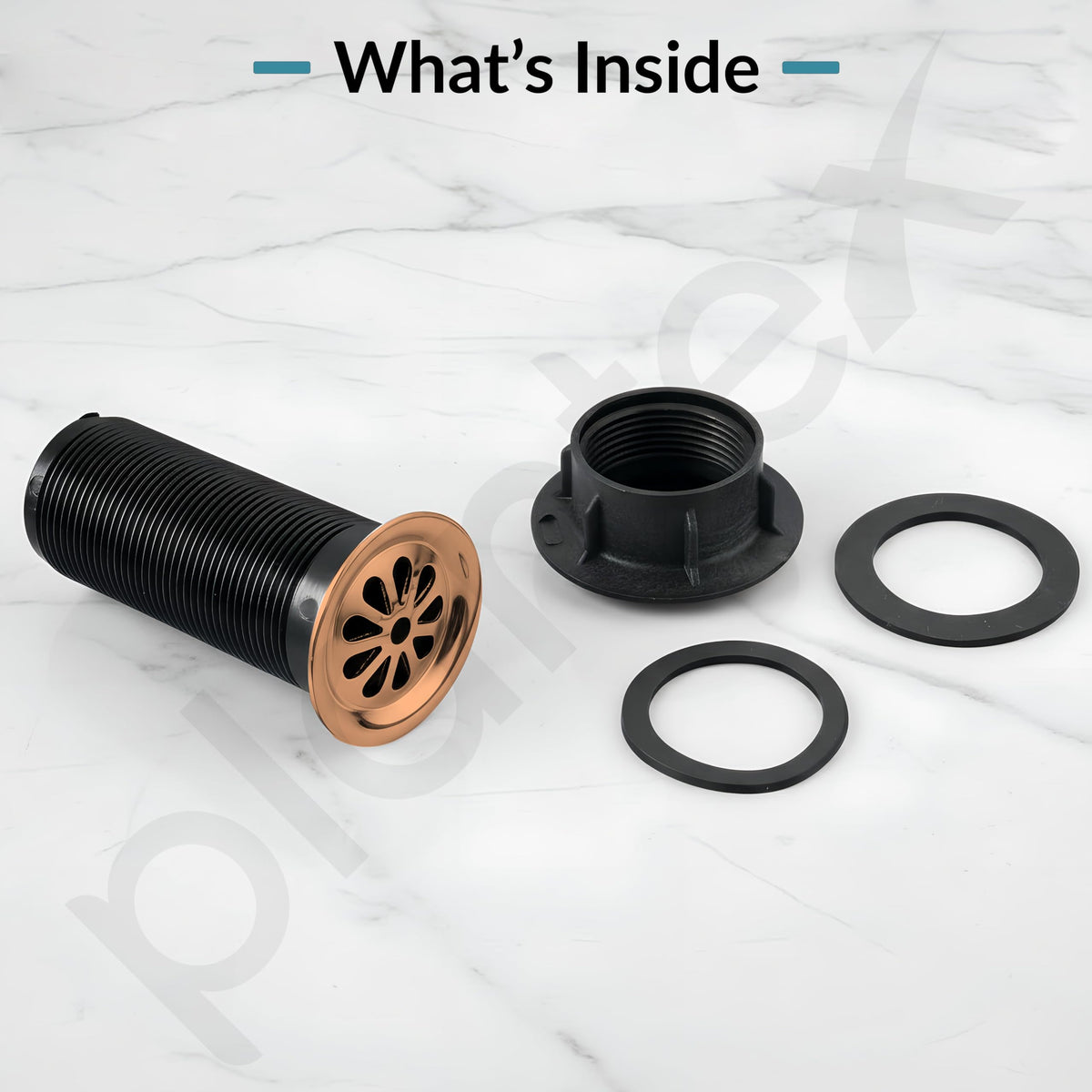 Plantex Brass with Nylon 4 inch Full Thread Waste Coupling for Wash Basin/Coupling for Sink - Pack of 1 (BH-1116, Rose Gold)-6