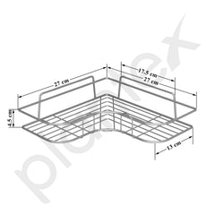 Plantex Stainless Steel Bathroom Corner Shelf for Wall/Bathroom Organiser Without Drill/Self Adhesive Bathroom Shelf- Pack of 1 (Chrome)-3