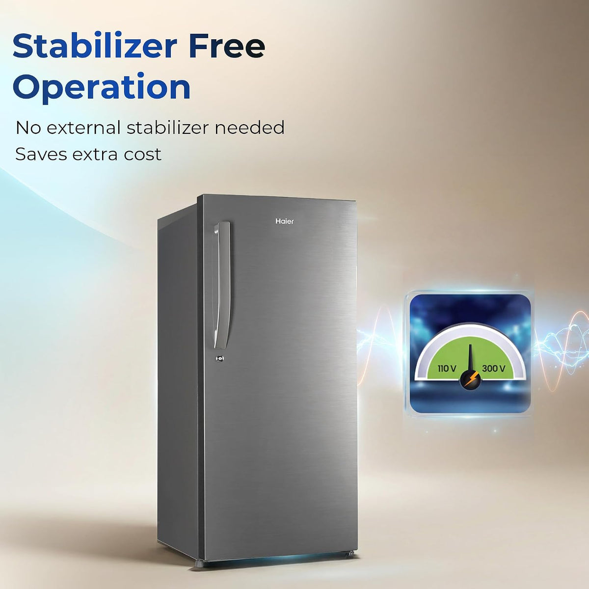 Haier 190 L 5 Star Direct Cool Inverter Single Door Refrigerator with Fast Ice Making, Easy Clean Back, Large Vegetable Box (HED-205DSA-P, Dazzle)-5