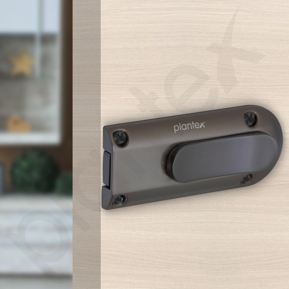Plantex Latch Lock for Main Door/Heavy Duty Zinc Door Latch for Bathroom/Door Stopper/Baby Latch/Door Lock Latch for Home/Office/Bedroom - Pack of 1 (Satin Black)-5