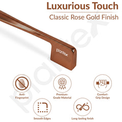 Plantex Cabinet Handle/160mm Handle for Drawer/Wardrobe/Kitchen Handle/Pull-Push Handle for Home/Office - Pack of 2 (Rose Gold) (Model APS-PH-104)-3