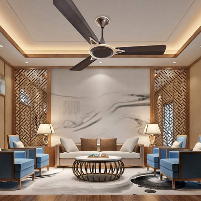 Crompton Avancer Prime 1200 mm (48 inch) Decorative Ceiling Fan with Anti Dust Technology (Bakers Brown)