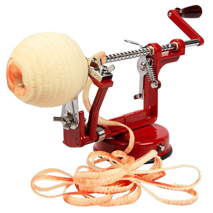 ZVONKO Apple Peeler Corer Slicer Potatoes Peel Slinky Machine for Kitchen Tool Fruit Peeler Durable Heavy Duty Die Cast Magnesium Alloy Apple Peeler Slicer Corer with Suction Base Tool