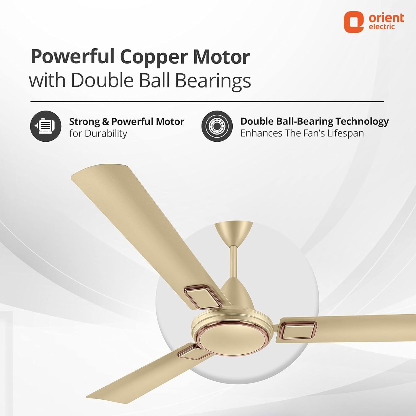 Orient Electric 1200 mm Falcon 425 Deco Ceiling Fan (Royal Manioca)