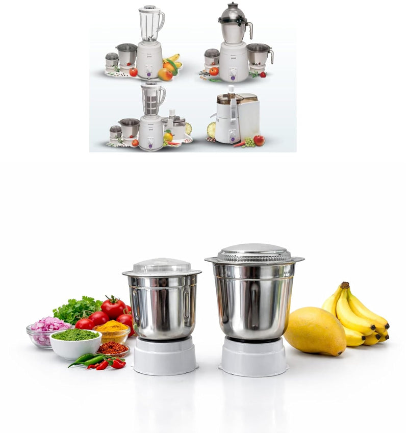 Jar Combo: 800 ml + 1000 ml | Compatible with Sujata Mixer Grinder