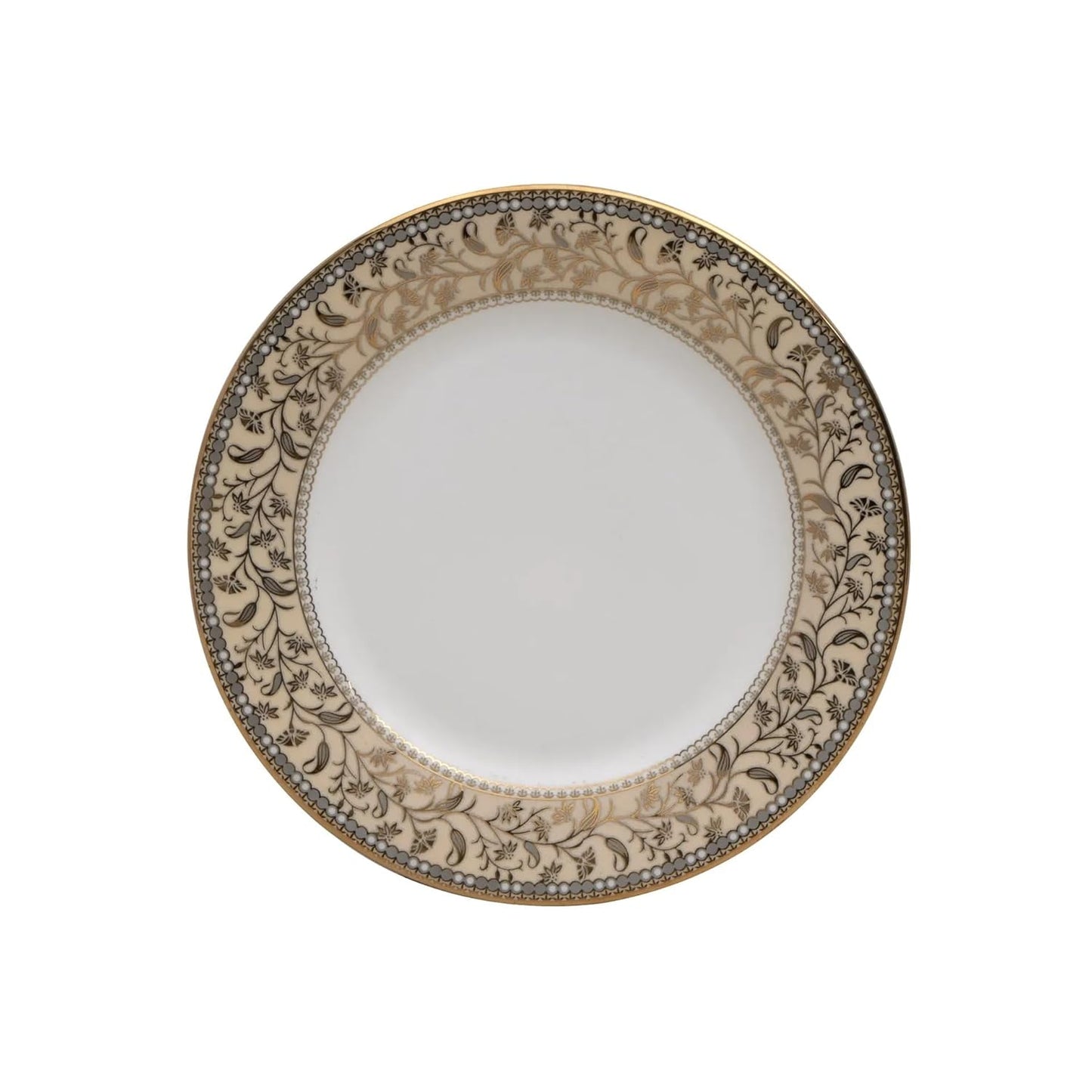 Clay Craft Fine Ceramic Ebony Dinner Set, Enchanting Gold, for Family of 4, Dinner Set Ceramic, Crockery Set, Dining Set for Dinner, Crockery Set for Gift, Kitchen Set (13 Pieces, E649)