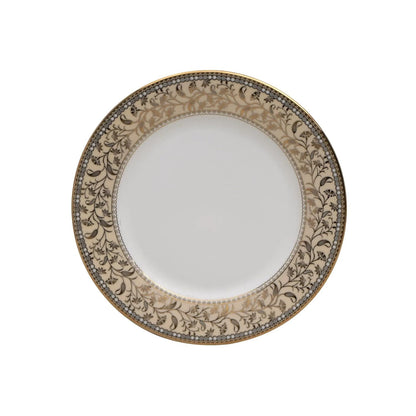 Clay Craft Fine Ceramic Ebony Dinner Set, Enchanting Gold, for Family of 4, Dinner Set Ceramic, Crockery Set, Dining Set for Dinner, Crockery Set for Gift, Kitchen Set (13 Pieces, E649)