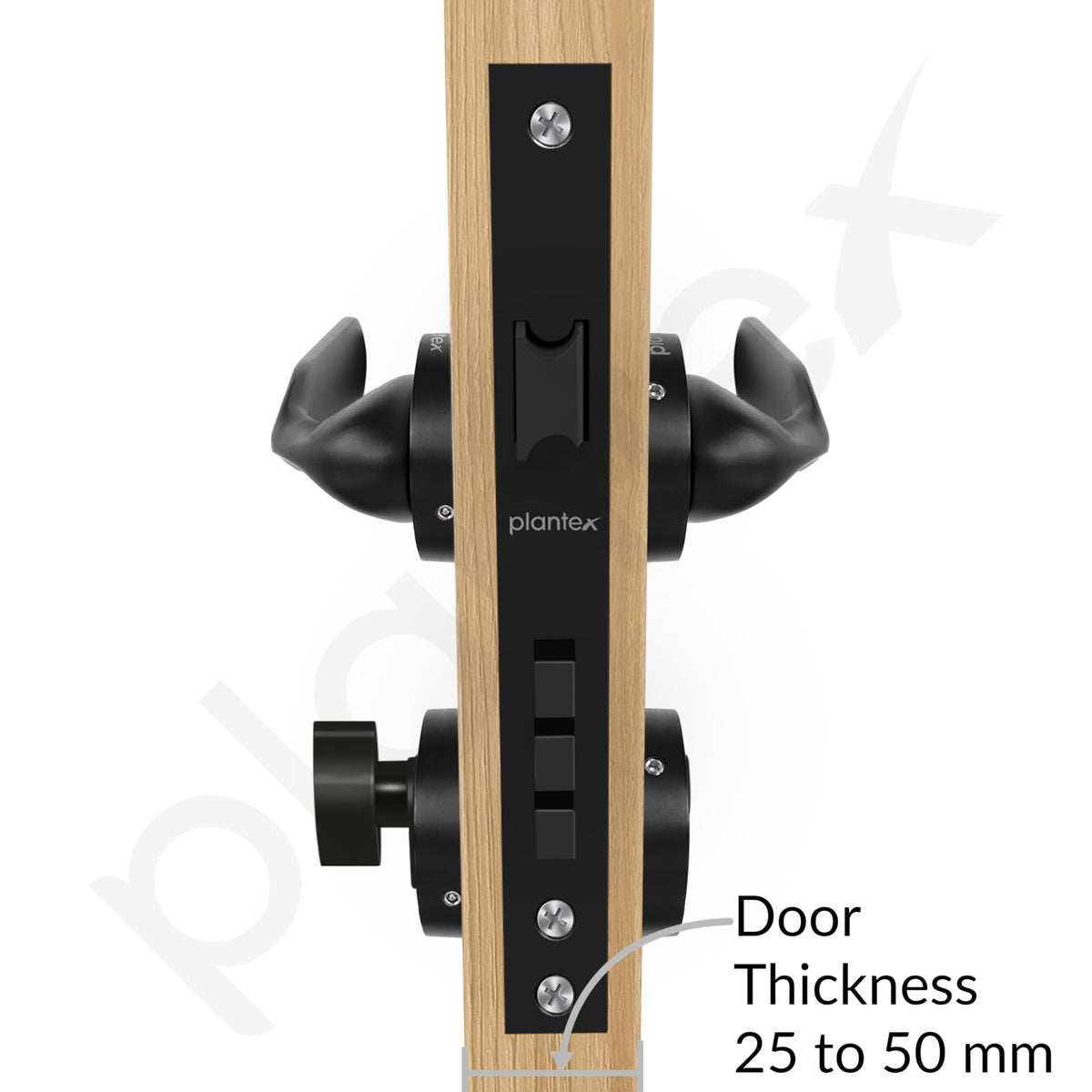 Plantex Triple Security Door Lock For Home/Main Door Lock Set Knob Handle With 3 Years Of Warranty/Mortise Lock For Door With Brass Lock Body&Cylinder(7106-Black)-5