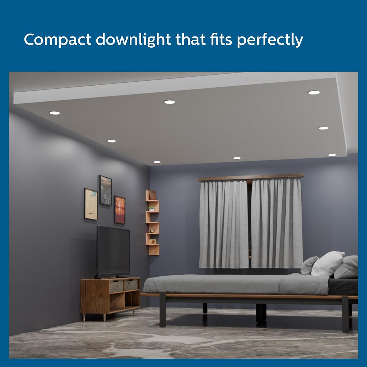 Philips Starfit 10 watt Concealed JB LED downlighter for Ceiling with 3 inch Cut-Out (Natural White (Pack of 2)