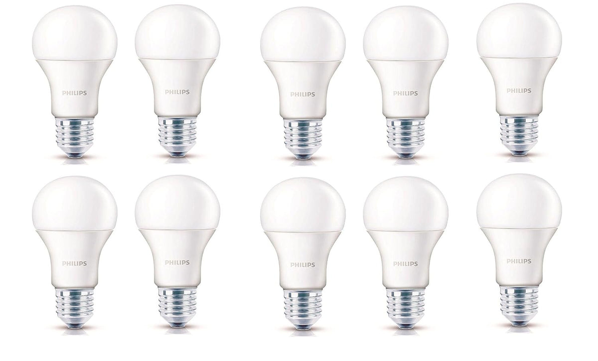 Philips E27 7-Watt LED Bulbs WW (Pack of 10, Warm White)