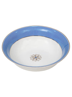 Clay Craft Fine Ceramic Gold Line Premium Classy Dinner Set of 40 - (Blue), for Family of 6, Dinner Set Ceramic, Crockery Set, Dining Set for Dinner, Crockery Set for Gift, Dinner Set 40 Pieces