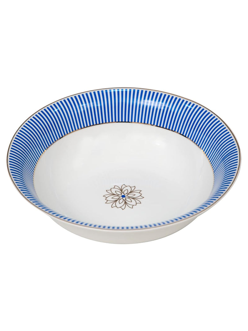Clay Craft Fine Ceramic Gold Line Premium Classy Dinner Set of 40 - (Blue), for Family of 6, Dinner Set Ceramic, Crockery Set, Dining Set for Dinner, Crockery Set for Gift, Dinner Set 40 Pieces