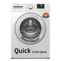 Voltas Beko, A Tata Product 7 Kg 5 Star Inverter, Quick 14-Min Wash Fully Automatic Front Load Washing Machine (WFL7012B7JVBKA/WXV, White, Inbuilt)-1