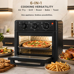 Faber Air Fryer Oven 14L 1400W|View Window|Bake Tray,Crumb Tray & Tray Handle|Dishwasher safe removable parts|6 cooking 