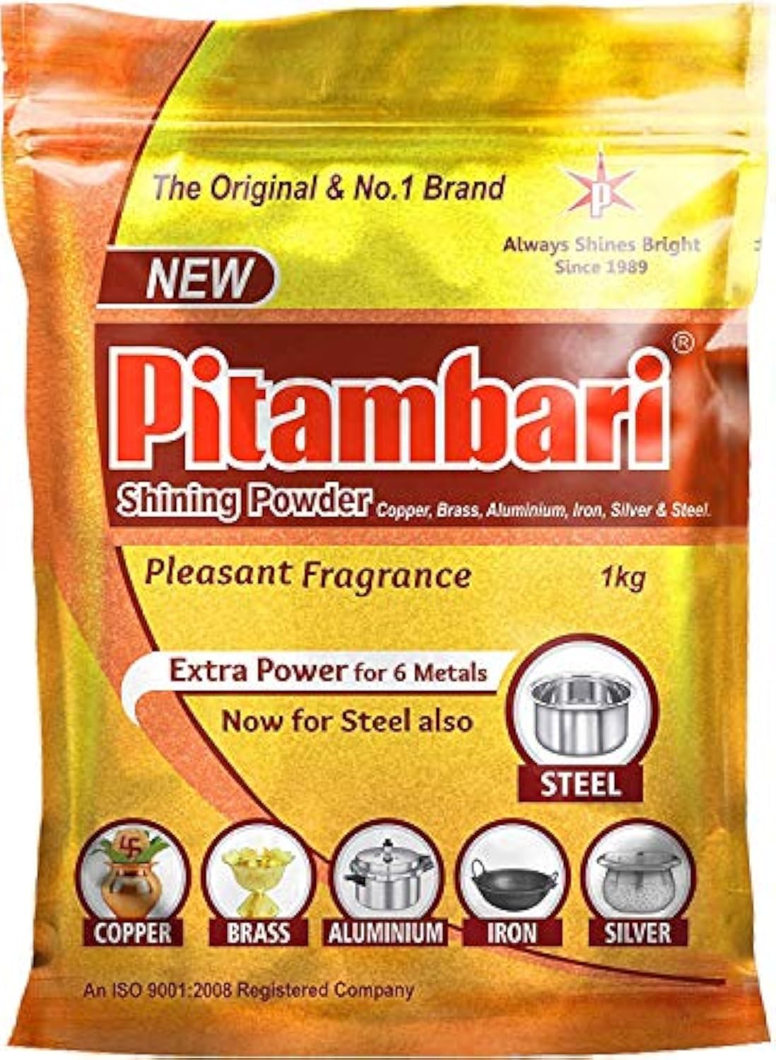 Pitambari Shining Powder - 200g | For 6 Types of Metals (pack of 1)