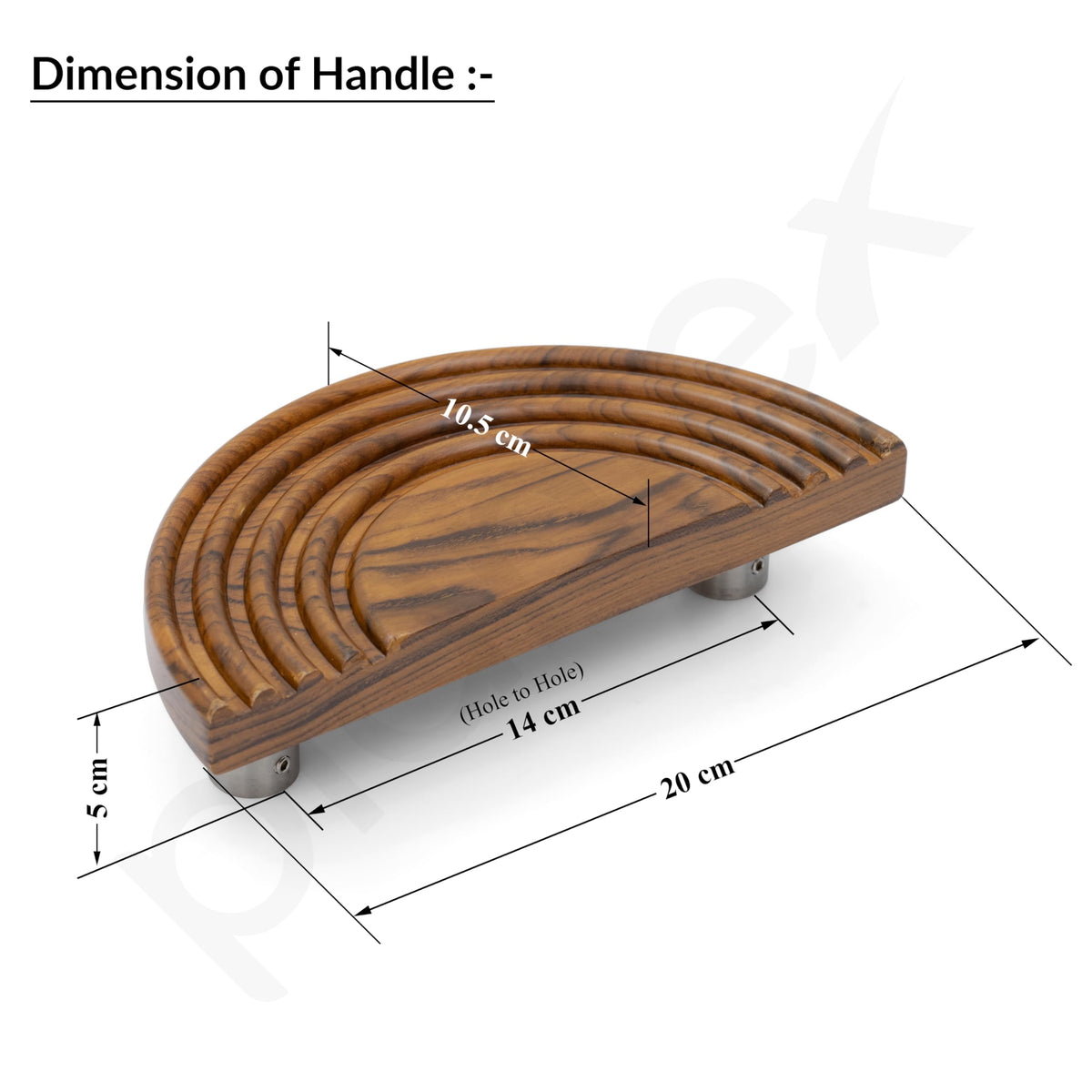 Plantex 8 Inch Main Door Handle/Wooden Handle for Door/Pull-Push Door Handle/Door Accessories (Pack of 1)-3