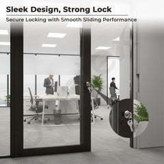 Plantex Sliding Door Lock for Wardrobe/GI Steel Drawer Lock/Suitable for 20mm Sliding Door - Pack of 1 (SL-01, Z-Black)-2