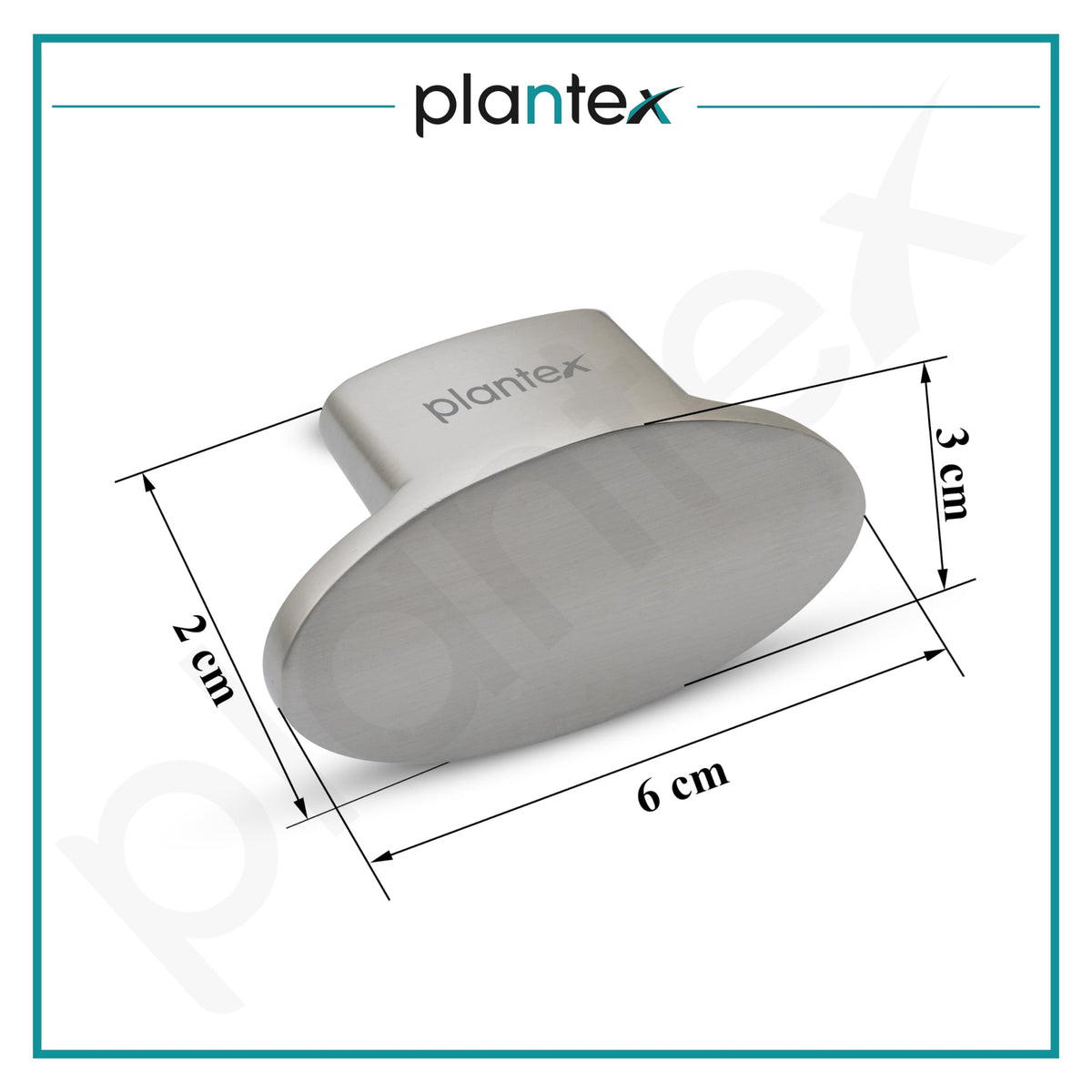 Plantex Knobs for Drawer/Small Drawer Knobs/Knobs for Cabinets/Pull-Push Knobs for Kitchen/Bedroom Drawer - Pack of 6 (Oval, Matt)-3