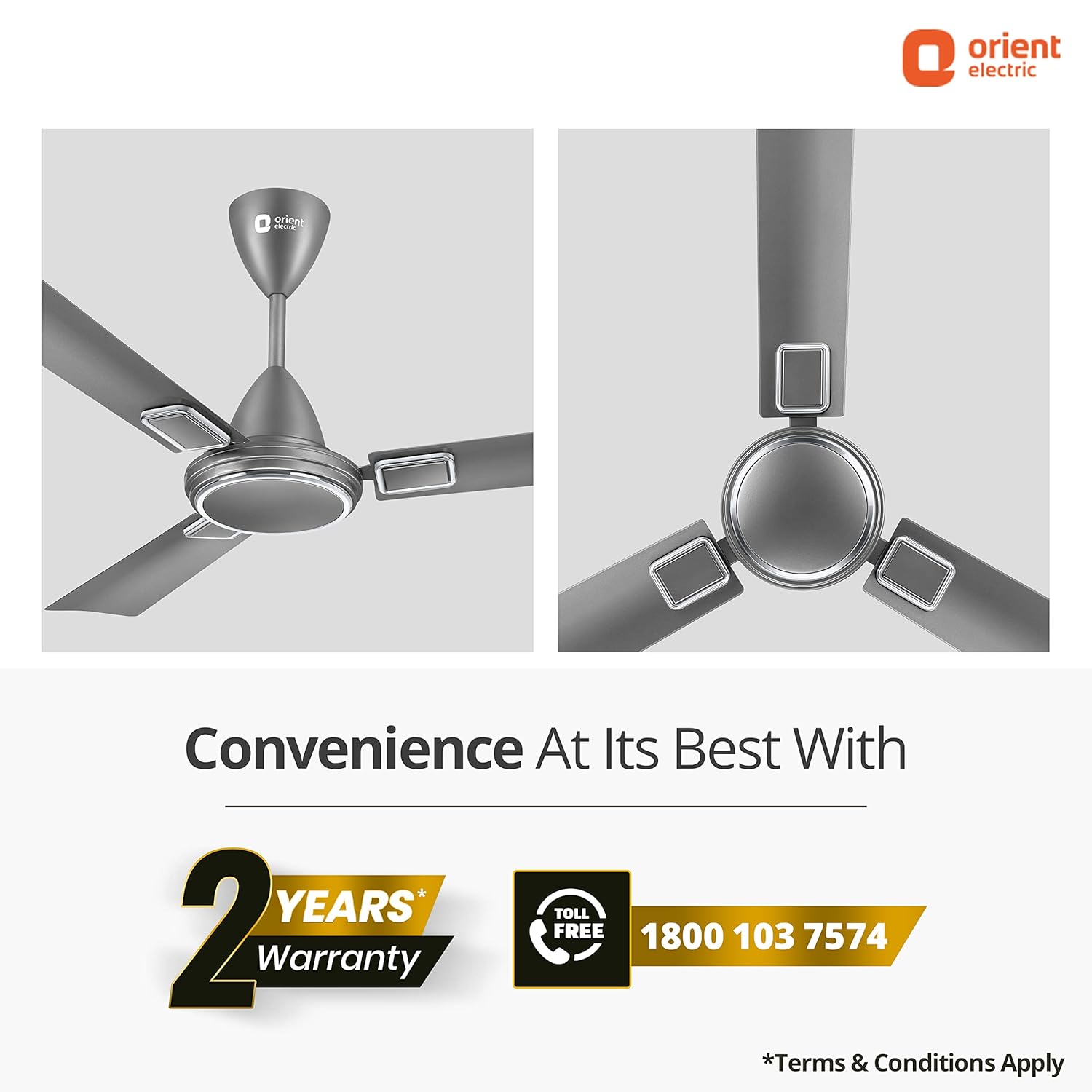 Orient Electric 1200 mm Falcon 425 Deco Ceiling Fan (Day Tone Grey)