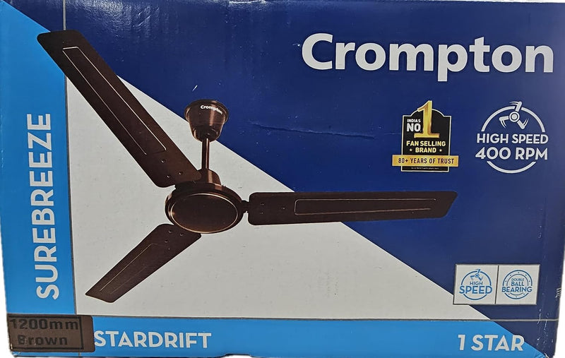 Crompton Superbreeze Stardrift 1200 Mm Ceiling Fan 1 Star (brown)-2
