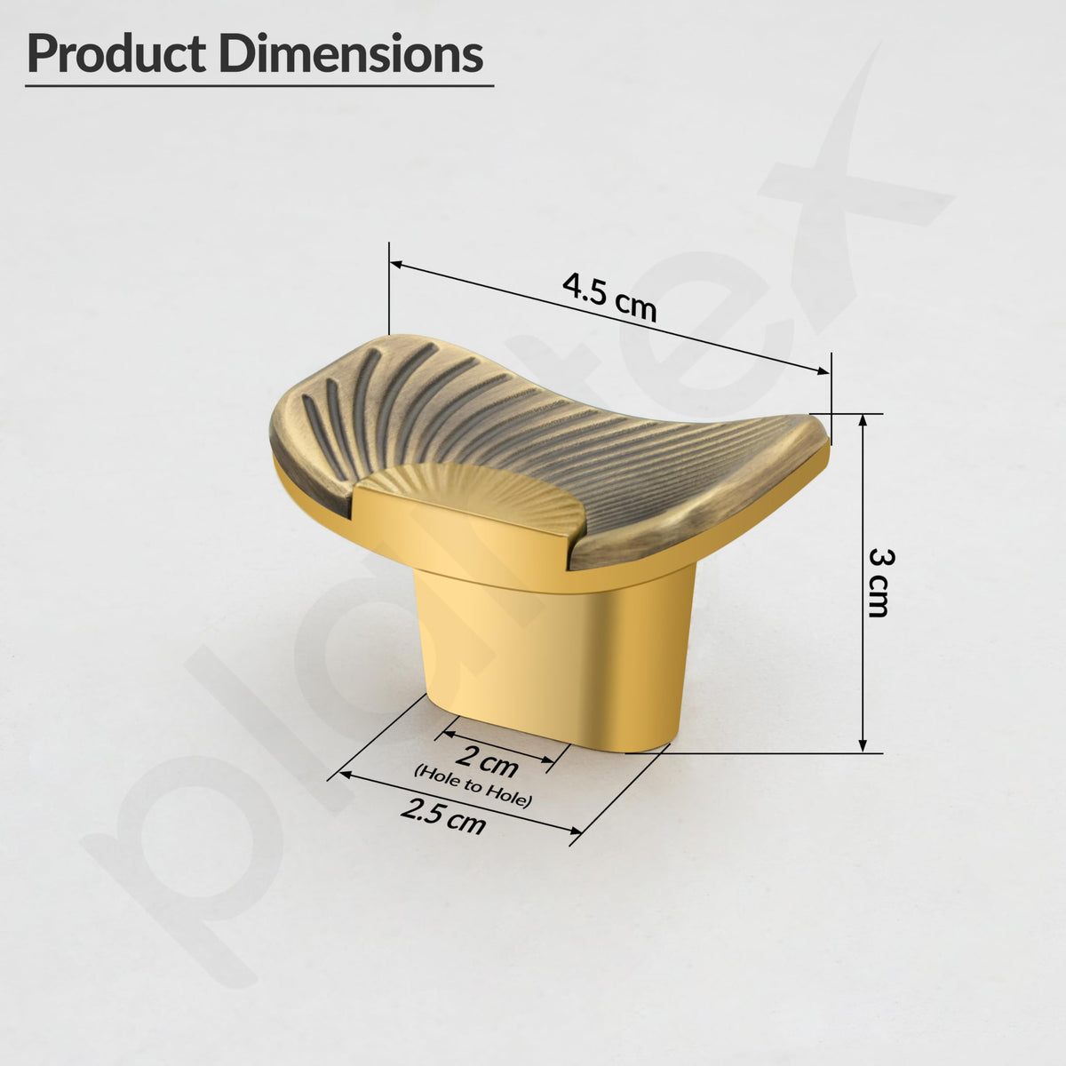 Plantex Knobs for Drawers/Drawer Knobs/Rectangle Knob for Cabinets/Pull-Push Knob for Kitchen/Bedroom/Drawer - Pack of 6 (Brass Antique & Gold)-2