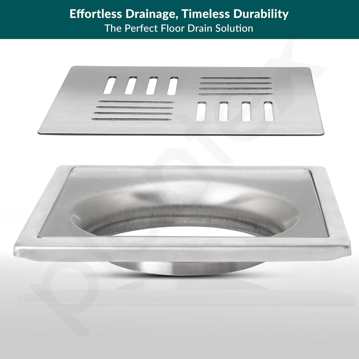 Plantex 304 Grade Stainless Steel Drain Cover/Bathroom Drain Cover/Bathroom Drain Jali/Floor Trap for Bathroom and Kitchen - (6x6 inches)