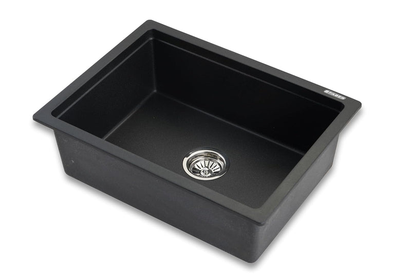 Faber Verona Ingranite24"X18"Single Bowl Sink|Includes Plumbing Waste Kit|25 Years Warranty|Silent,Scratch,Dent&Heat Res