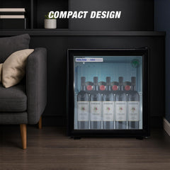 Voltas 50 Litres, Counter Top Glass Door Mini Bar/Visi Cooler, With Antibacterial Gasket (VC GT 50, Black)