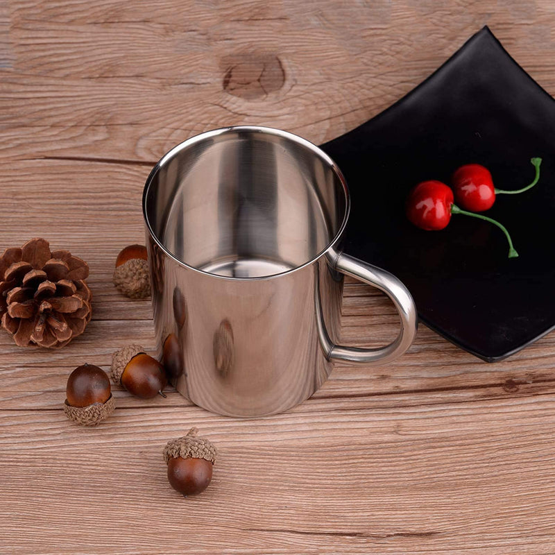 Rudra Exports Stainless Steel Double Wall Coffee Mug 500 ml Coffee Mug Tea Cups, Camping Mugs Sets (Pack of 4)