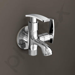 Plantex Two Way Tap for Washing Machine with Water Saving Aerator/2 in 1 Bibcock for Bathroom with Brass Spindle and Wall Flange/Bathroom Tap-(SMR-1265-Chrome)-6