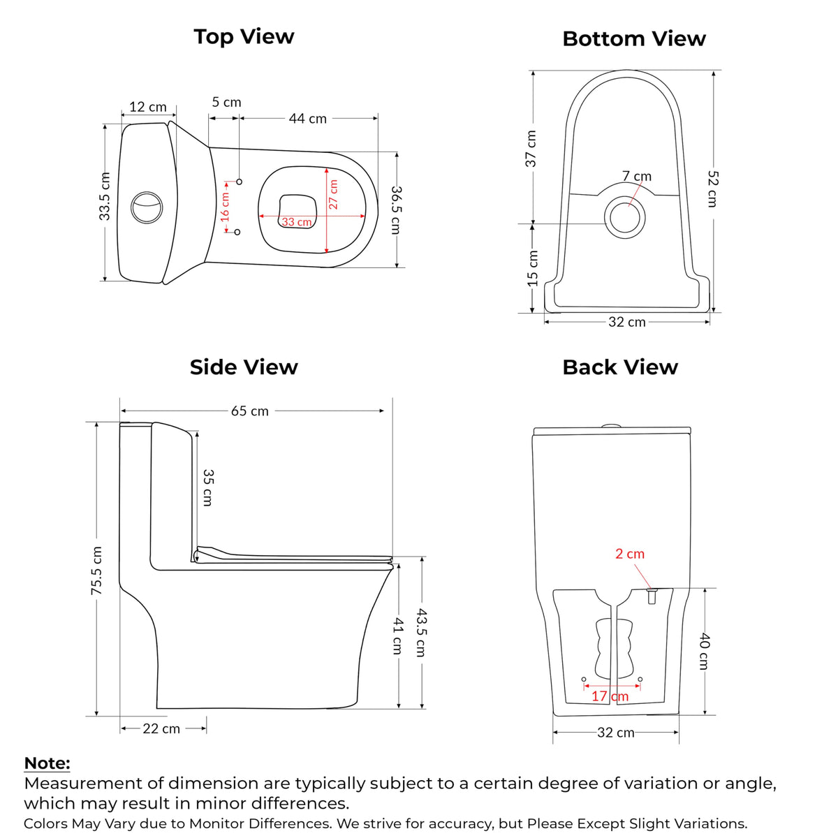 Plantex Commode for Toilet/Ceramic One Piece Toilet/Rimless Washdown Flush Commode with Soft Closing Toilet Seat - S Trap (White, APS-2019)-3