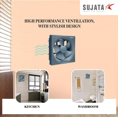 Sujata 250 mm Premium Exhaust Fan for Kitchen, Bathroom & Office-5