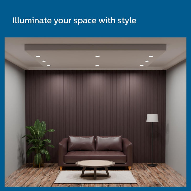 Philips Polycarbonate Starfit 10 watt Concealed JB LED downlighter for Ceiling with 3 inch Cut-Out (Natural (Pack of 24)