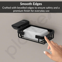 Plantex Space Aluminum Soap Holder for Bathroom/Wall Mounted Soap Stand/Bathroom Soap Holder/Bathroom Accessories (Black)-6