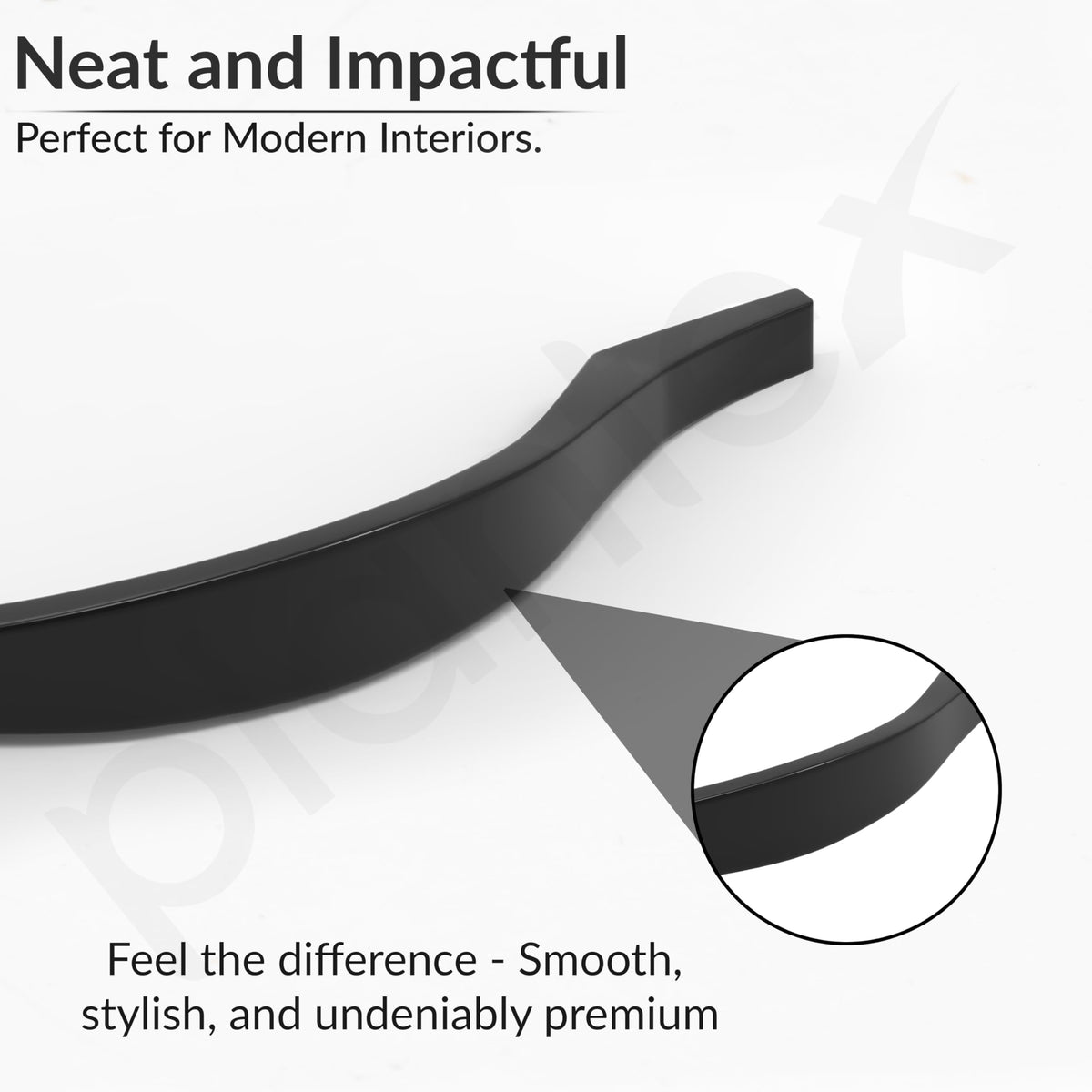 Plantex Cabinet Handle/224mm Handle for Wardrobe/Kitchen Handle/Pull-Push Handle for Home/Office - Pack of 1 (Black) (Model APS-PH-102)-4