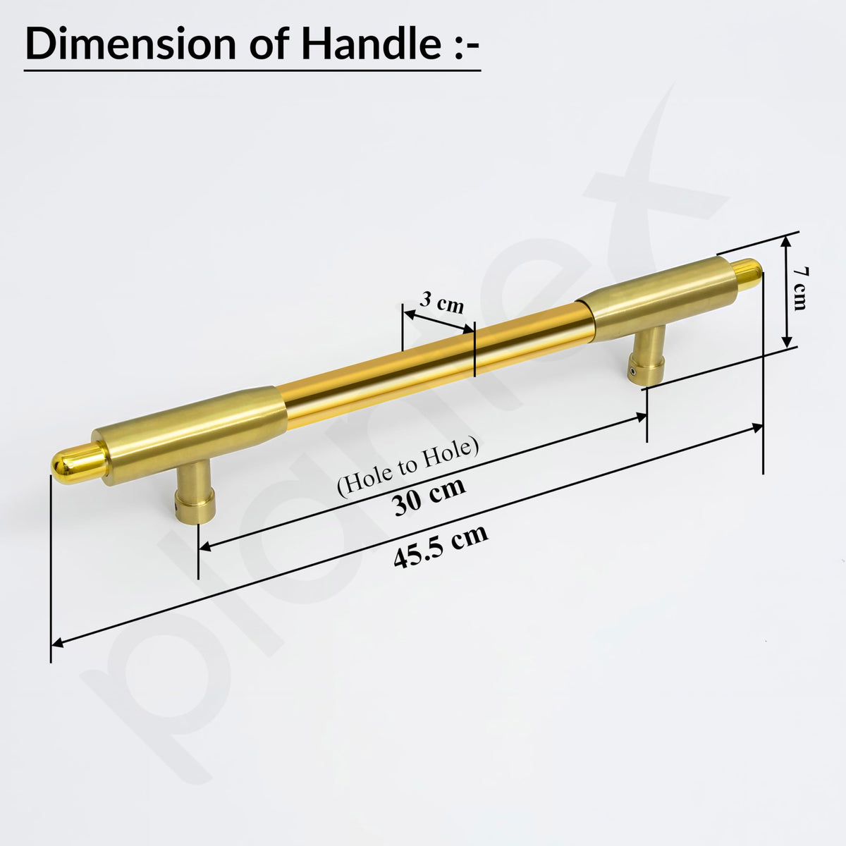 Plantex 12 Inch Main Door Handle/Pull-Push Handle for Main Door/Stainless Steel Handle for Home&Office/Hotel - Pack of 1 (Brass Antique & PVD Gold)-2