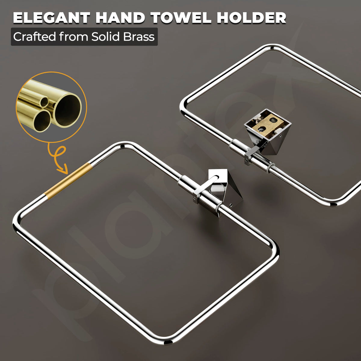 Plantex Towel Ring for Bathroom/Pure Brass Towel Holder/Towel Stand/Hanger/Bathroom Accessories - Pack of 1 (APS-ASC-05, Chrome)-6