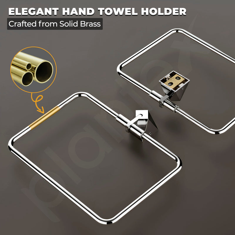 Plantex Towel Ring for Bathroom/Pure Brass Towel Holder/Towel Stand/Hanger/Bathroom Accessories - Pack of 1 (APS-ASC-05, Chrome)-6