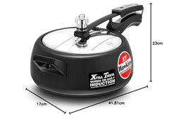 Hawkins Pressure Cooker Contura Hard Anodized Extra Thick Base for Induction, 3.5 L (Black)