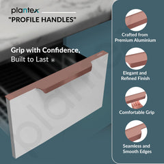 Plantex Profile Handle for Kitchen Cabinet/16 Inch Aluminium Drawer Profile Handle/Wardrobe Pull Handle for Home/Office/Hotel - Pack of 1 (Rose Gold) (Model APS-PF-1004)-4