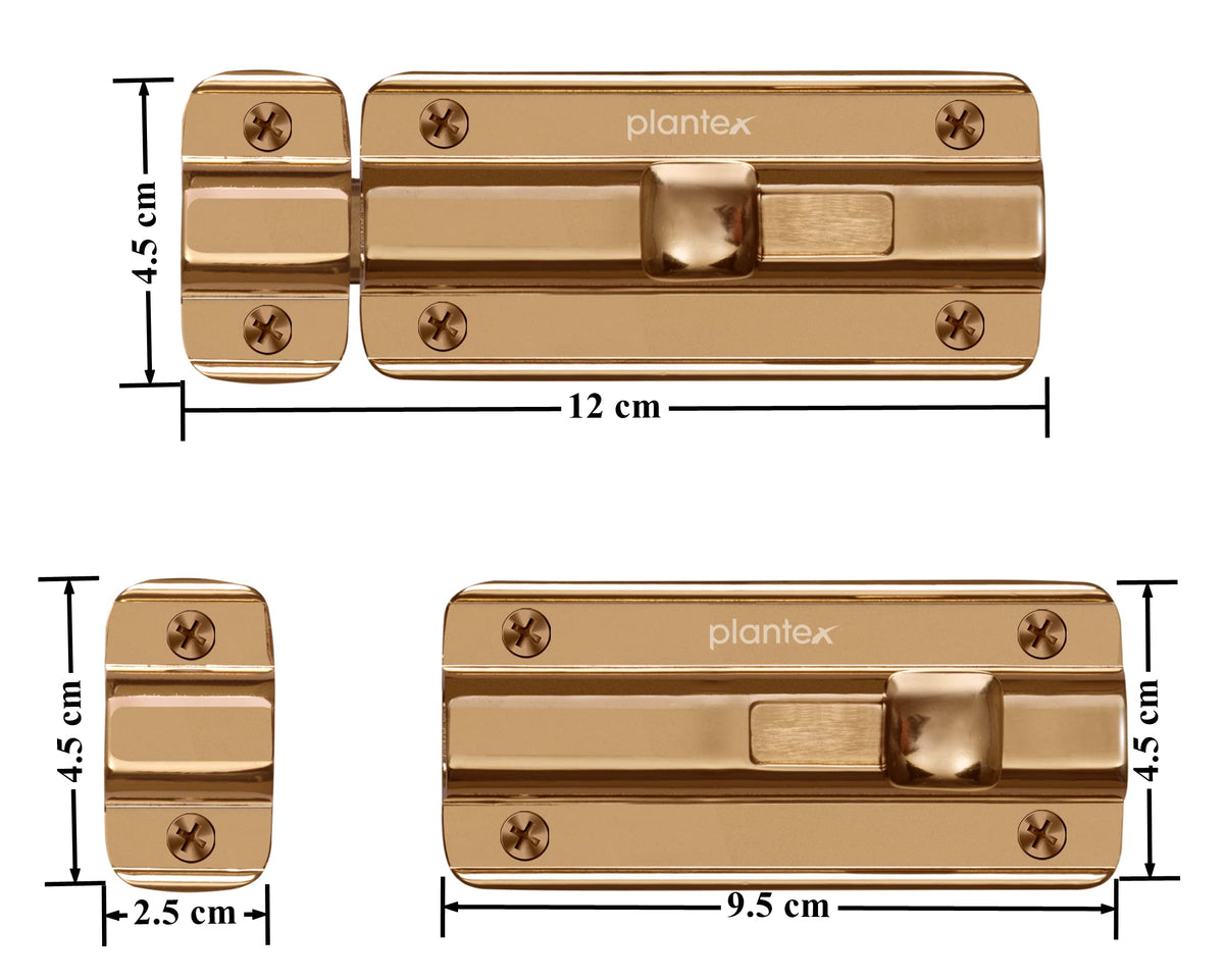 Plantex Premium Heavy Duty Door Stopper/Door Lock Latch for Home and Office Doors/Baby Latch - Pack of 1 (Rose Gold)-3