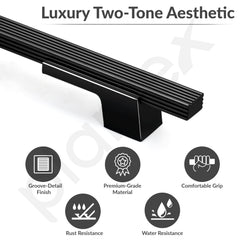 Plantex Aluminium Cabinet Handle/900mm Wardrobe Handle for Home/Cupboard Door Pull-Push Handles for Office - Pack of 1 (DTC-5580, Black)-2