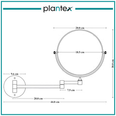 Plantex Premium Brass Magnifying Mirror/Two-Sided 360‚° Swivel Shaving Mirror with 5x/1x Magnification/Vanity Mirror for Bathroom (8 Inches-Chrome/Wall Mount)-5