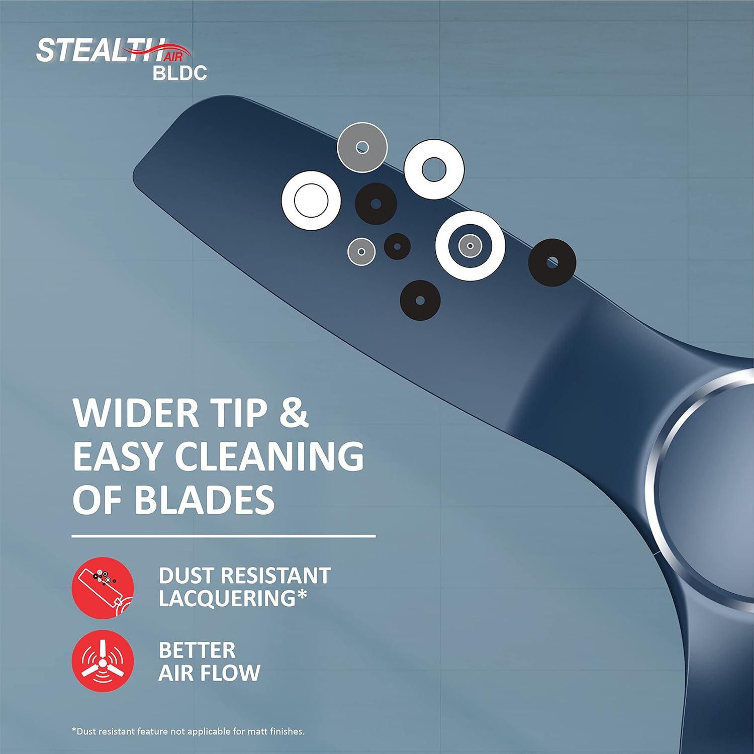 Havells Stealth Air BLDC 1200mm Ceiling Fan| Upto 55% Energy Saving| Silent & Premium| 5 stars Rating| 100% Copper Motor| RF Remote, Memory Backup, Timer| (Indigo Blue, Pack Of 1)