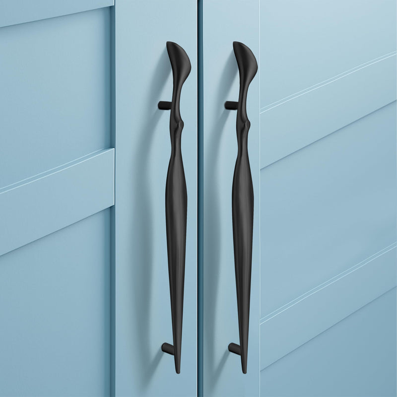 Plantex Cabinet Handle/Kitchen Cabinet Door Handle/Wardrobe/224 mm Cupboard Handle/Door Pull-Push Handle for Home/Office - Pack of 2 (Black) (Model APS-DTC-9136)-1