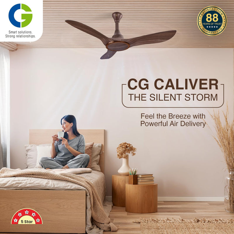 CG Caliver BLDC 1200 mm Ceiling Fan | 5 Star (Wooden Copper)-2