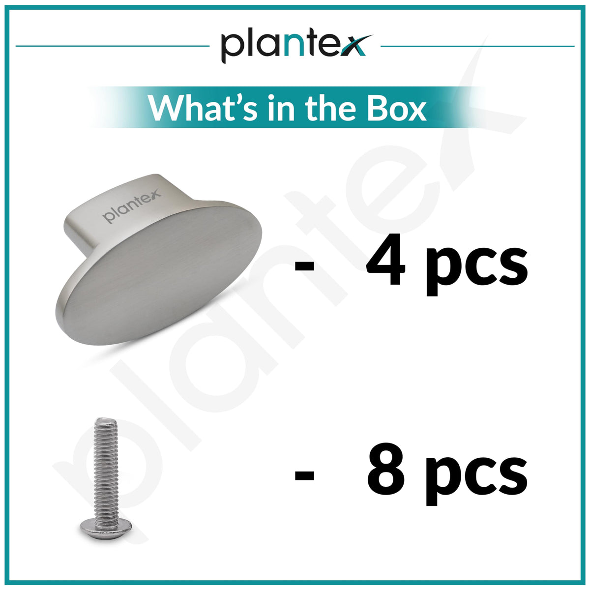 Plantex Knobs for Drawer/Small Drawer Knobs/Knobs for Cabinets/Pull-Push Knobs for Kitchen/Bedroom Drawer - Pack of 4 (Oval, Matt)-6