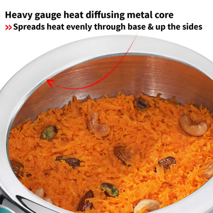 Hawkins 1.5 Litre Triply Contura Induction Pressure Cooker, Triply Stainless Steel, Contura shaped, Silver (SSTCO15)