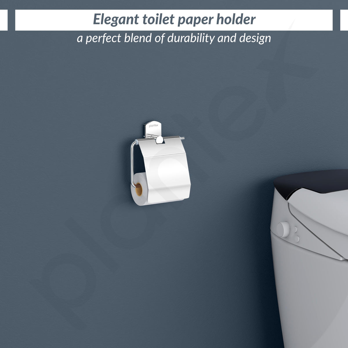 Plantex Stylish and Durable Toilet Paper Holder for Bathroom/Tissue Paper Roll Holder/304 Stainless Steel Bathroom Accessories - Parv (Chrome)-6